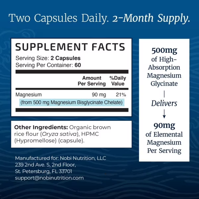 CalmRestore™ High Absorption Magnesium Glycinate 500mg - Image 3
