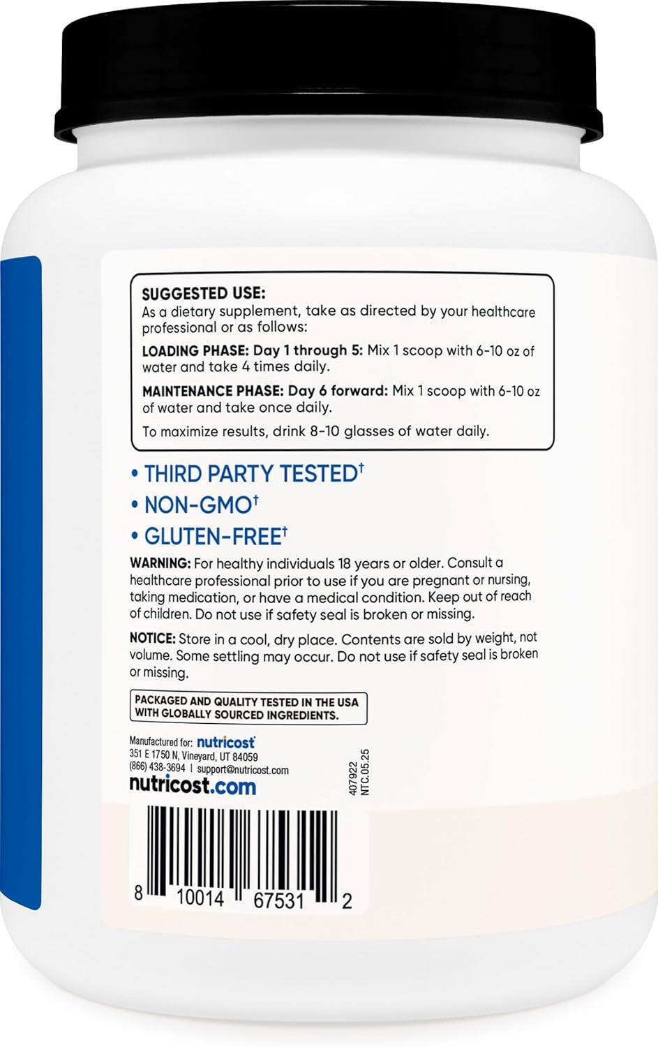 Nutricost Micronized Creatine Monohydrate (1kg) - Image 4