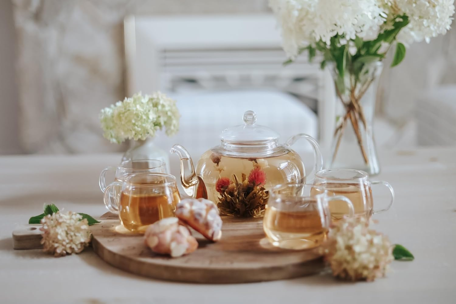 Teabloom Premium Heatproof Glass Teapot & Cup Set - Image 2